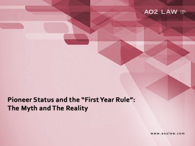 Pioneer Status and the “First Year Rule”: The Myth and The Reality