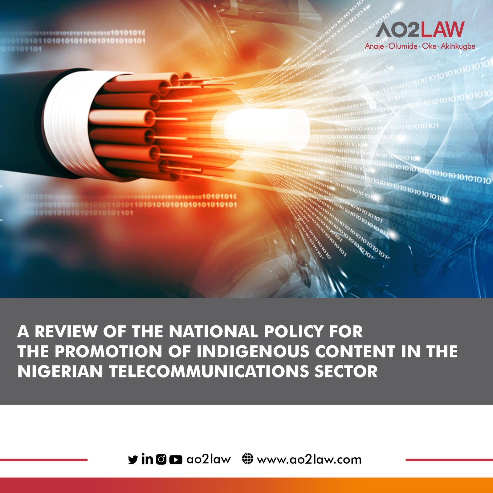 A REVIEW OF THE NATIONAL POLICY FOR THE PROMOTION OF INDIGENOUS CONTENT IN THE NIGERIAN TELECOMMUNICATIONS SECTOR cover