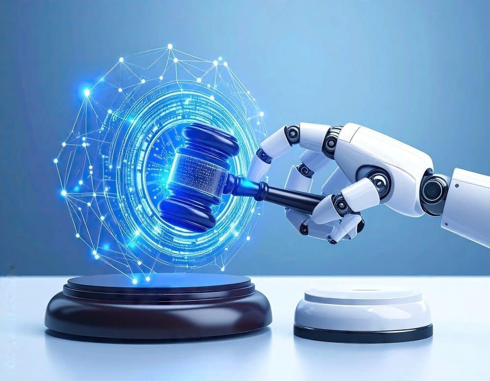 robot and gavel